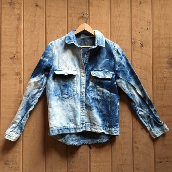 zara tie dye denim jacket